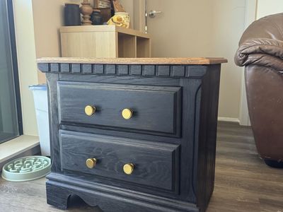REAL oak wood nightstand