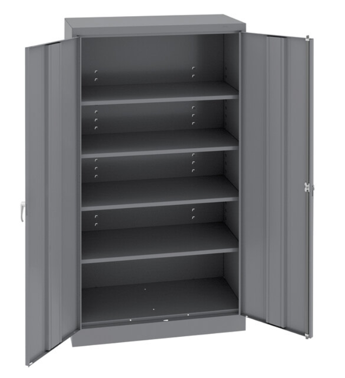 Tennsco Commercial Storage Cabinet, Medium Gray, 72" H X 36" W X 18" D, Assembled