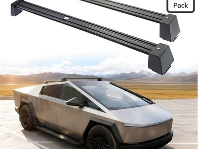 Aluminum Alloy Roof Rack Cross Bars Compatible with Tesla Cybertruck 2024-2026, Lockable Heavy-Duty Cargo Carrier, 176LB Capacit