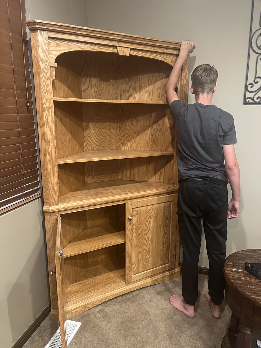 Corner Cabinet, Large, Oak
