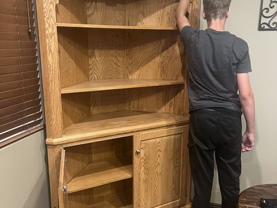 Corner Cabinet, Large, Oak