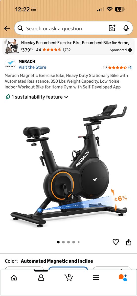 Merach electric stationary Bike