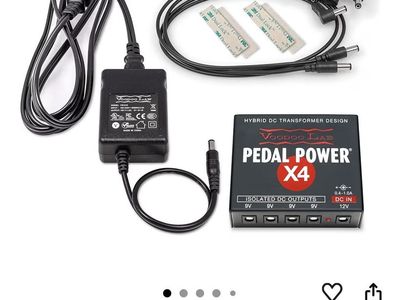 Voodoo Lab Pedal Power X4 Compact Isolated DC Power Supply - 4x9V Isolated Outputs