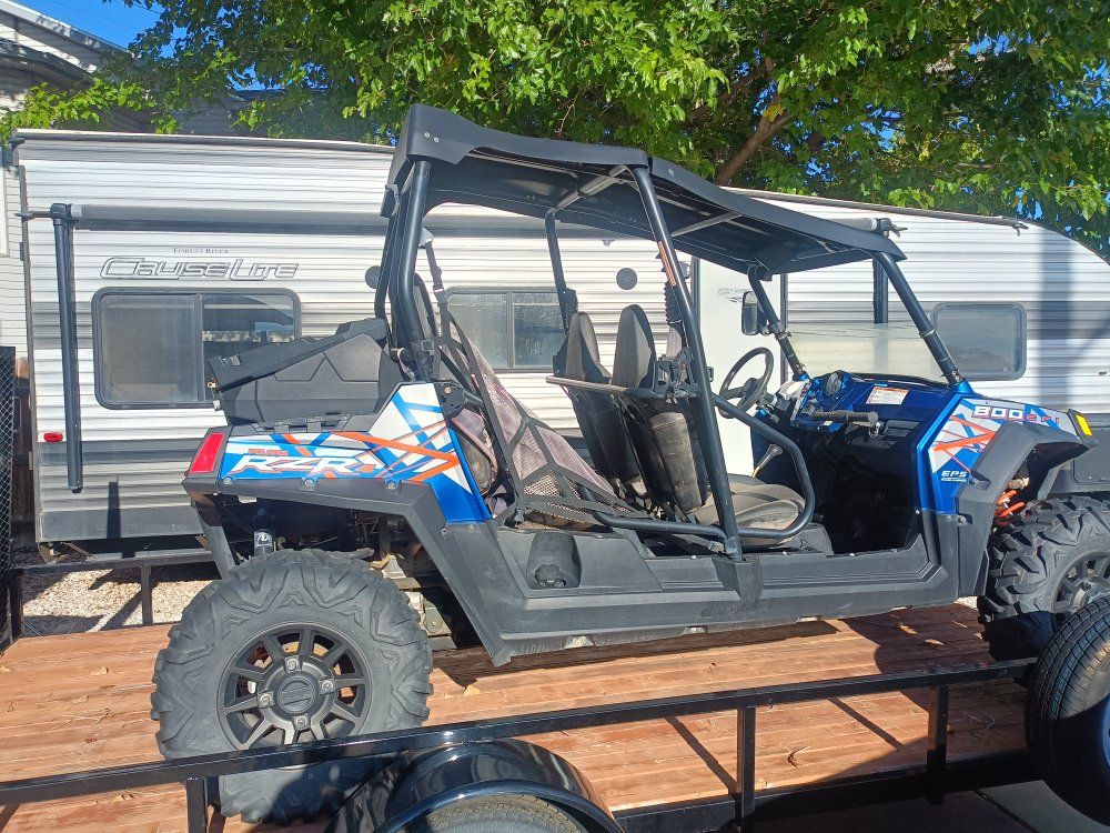 Polaris RZR 4 Side-by-Side UTV Blue and Orange Off-Road | UTVs Used ...