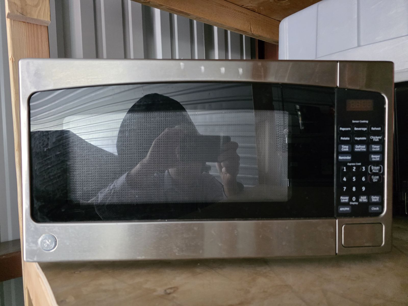 Large GE Stainless Countertop Microwave