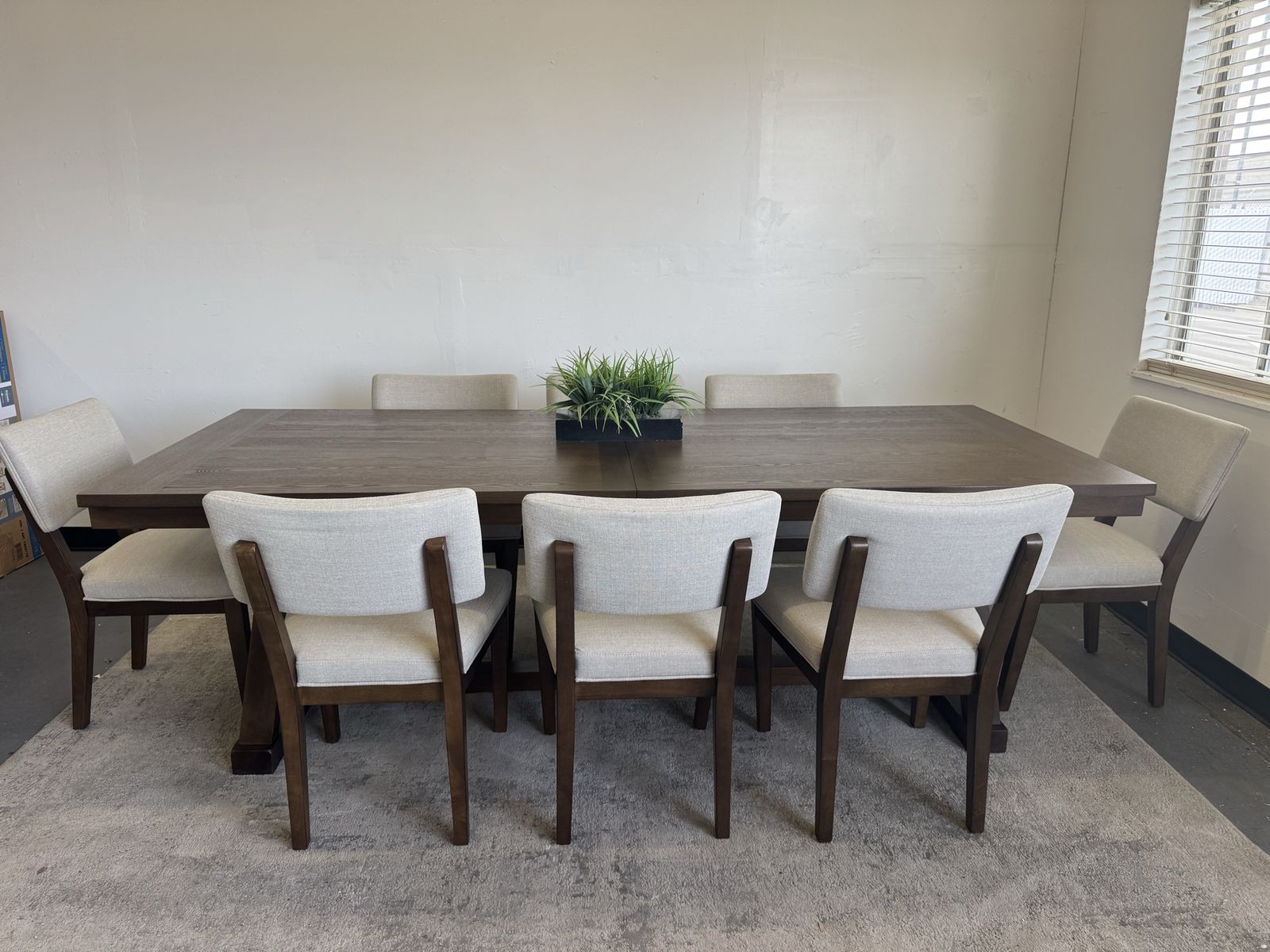 NEW COSTCO 9-PIECE DINING TABLE SET W/ LEAF