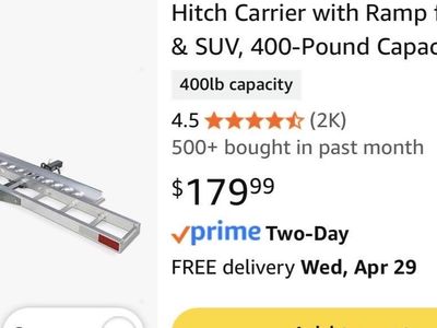 Dirt Bike Hitch Carrier