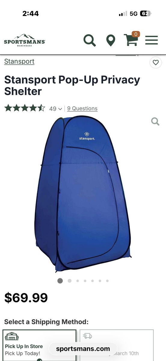 Portable Shower, Toilet Shelter