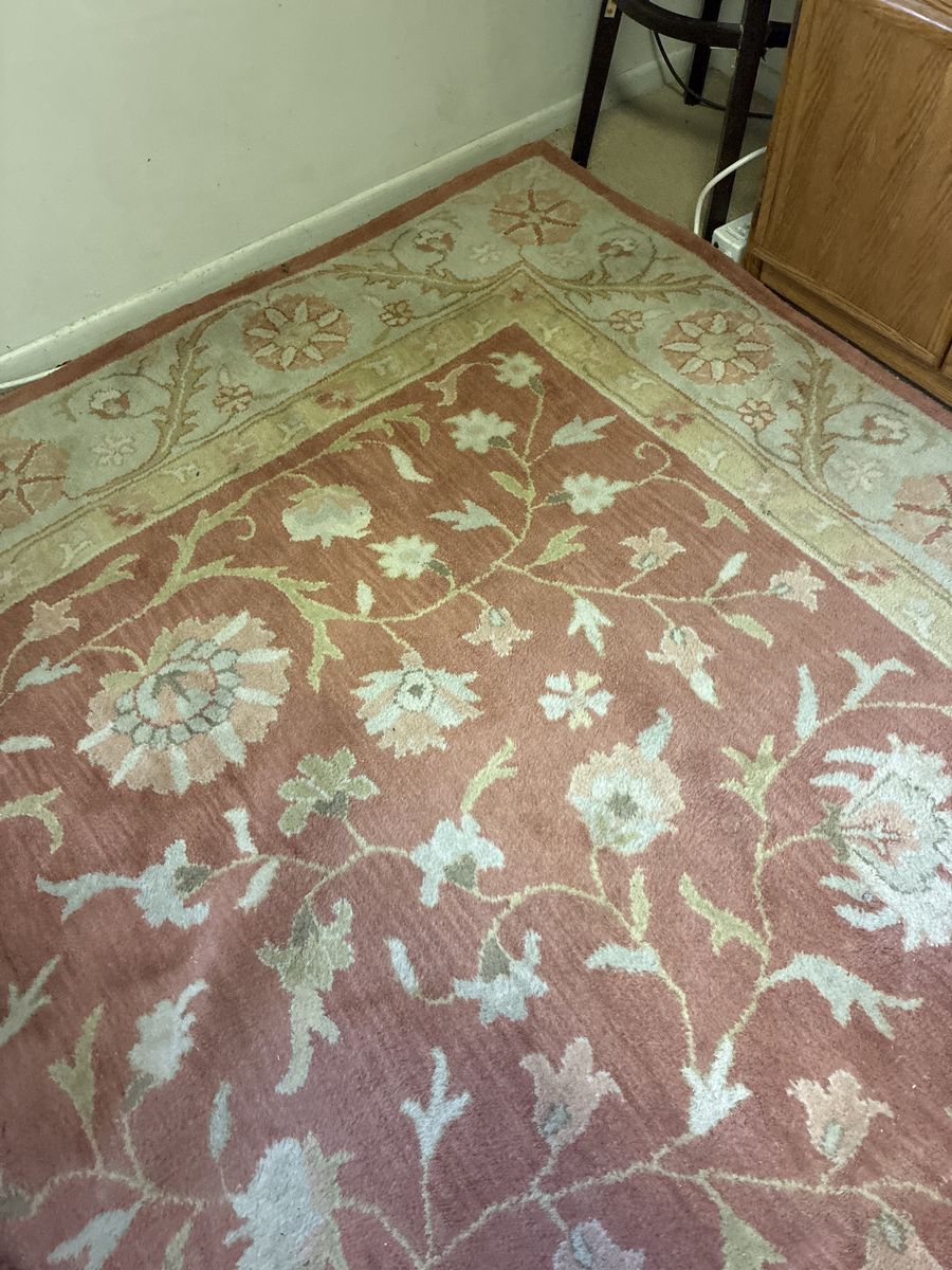 PENDING. 10’x14’ VERY HEAVY, 1” THICK, PLUSH AREA RUG $25 OBO