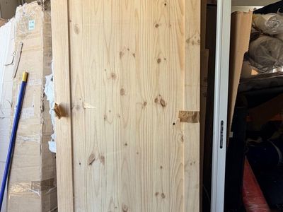 Unfinished Wood Panel Barn Door Interior Door 37”x84”