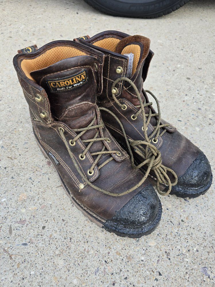 Carolina Built For Work Waterproof Work Boots Size 11 - Men's Brown Leather