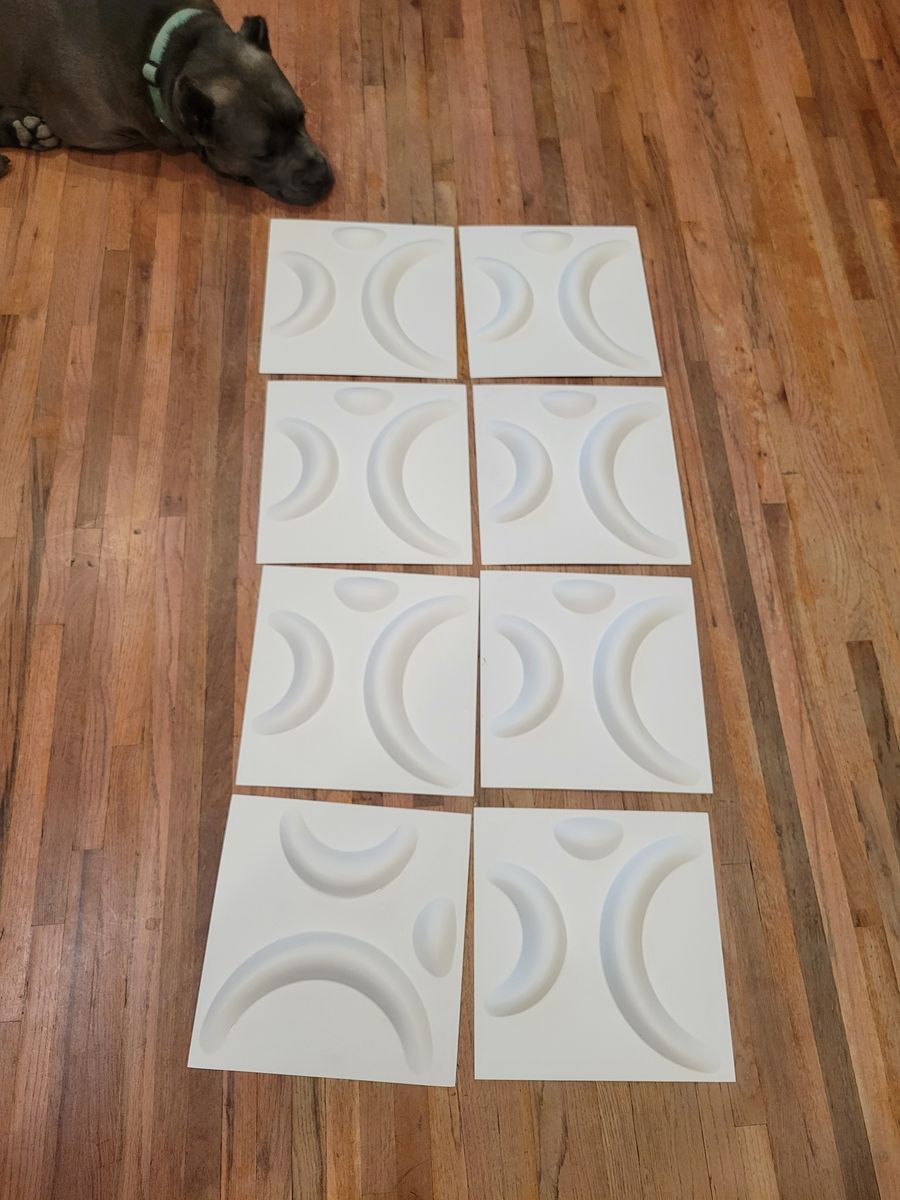 Seville Endurawall WP12X12SEWH 3D Decorative Wall Panels - White, 12"x12" (8 Panels)
