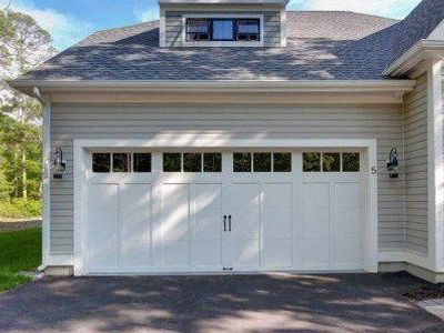 Used 10×10 White Wood, Insulated Steel Backed Garage Door Panels - 5 Sections