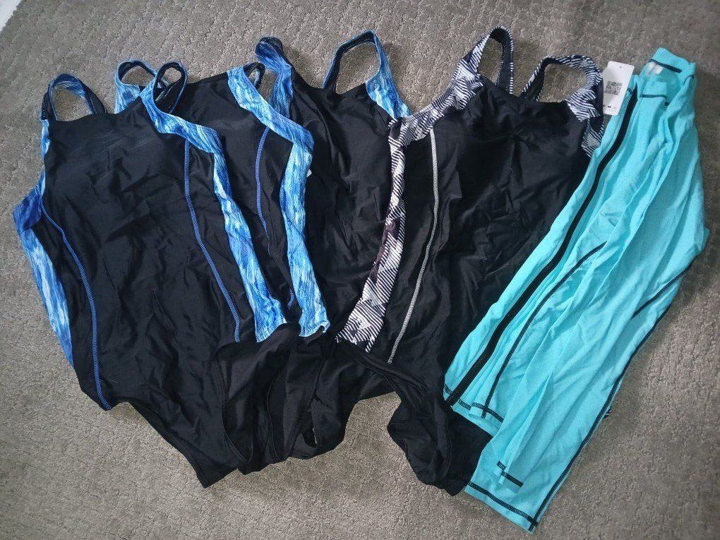 Lot of Women's One-Piece Swimsuits with Built-in Cups - Various Colors. S, M and XL