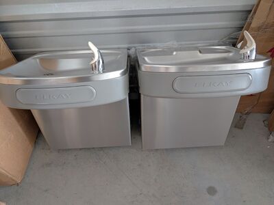 Elkay Stainless Steel Dual Drinking Fountains New and ready to install ezstlddwssc
