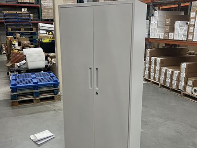 71 in.H White Metal Garage Storage Cabinet Locking Cabinet with Doors and 3 Shelves for Home Office, Classroom/Pantry