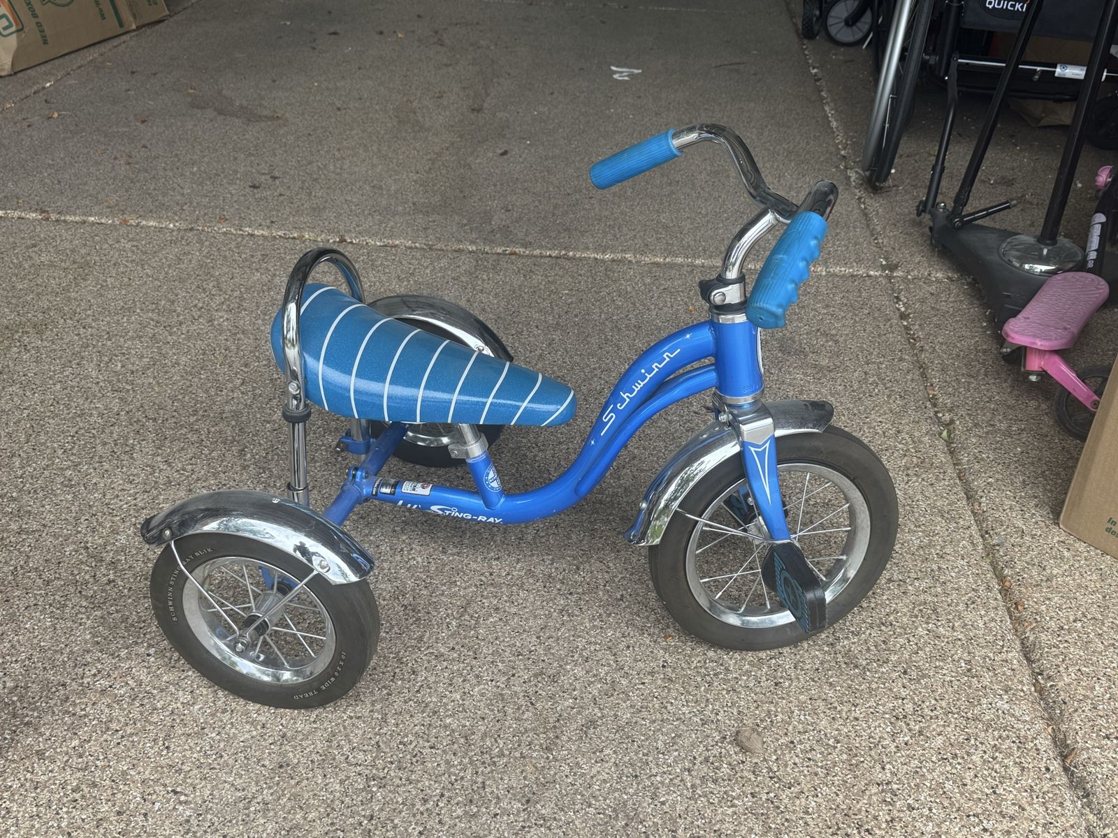 Schwinn Lil' Sting-Ray Tricycle - Blue, Vintage Style, Good Condition