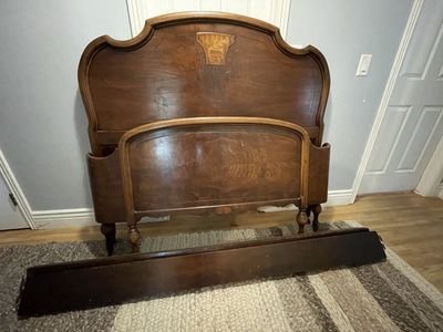 Vintage Sleigh Bed Broken Bracket
