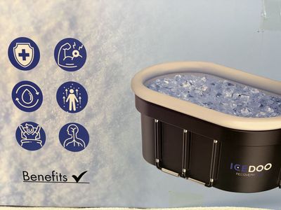 ICEDOO Recovery Pod Ice Bath - Portable 600L Capacity Cold Plunge Tub with Hand Pump