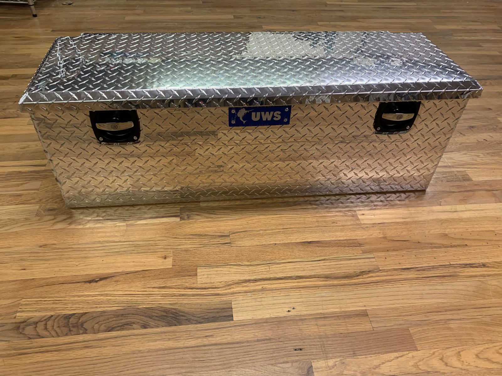 UWS Bright Aluminum Secure Lock 48  Under Tonneau Tool Box Chest Box Storage UWS  SLC-48 Ford F-250 GMC Duramax Dodge Cummins