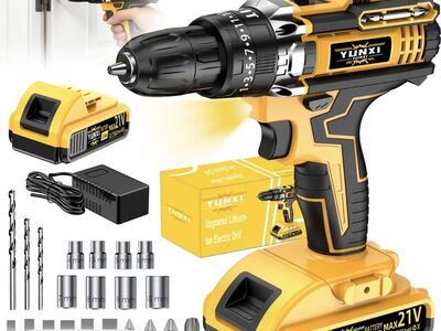 NEW! Cordless Drill Tool Set 21V