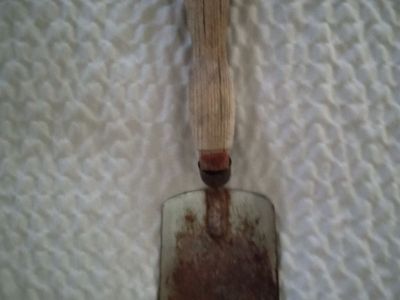 Vintage metal and wood garden spade or shovel