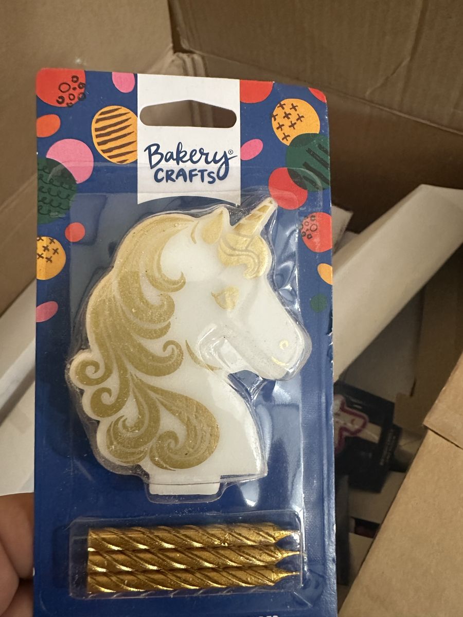 Box of Bakery Crafts Birthday Candles Set with variety of candles