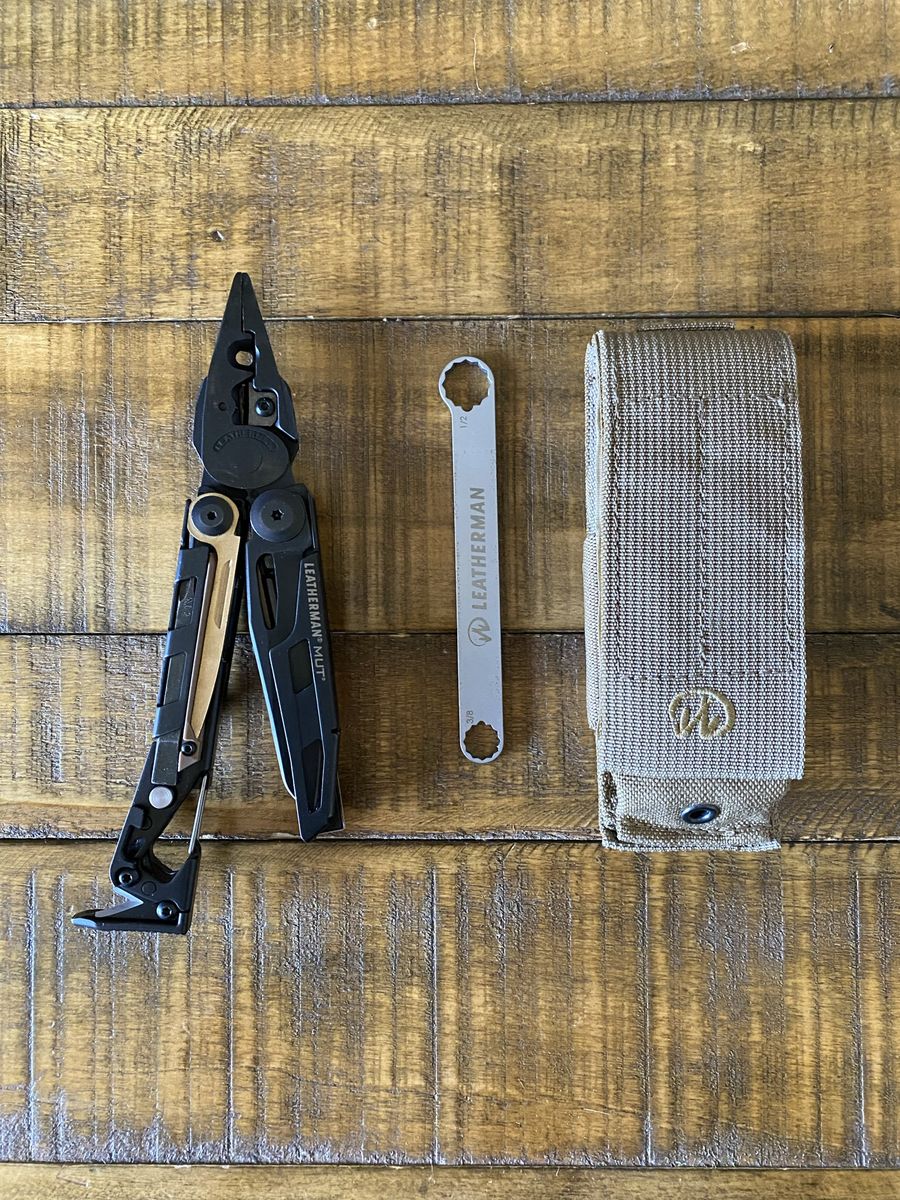 Leatherman MUT Multi-Tool Black Finish with Wrench and Coyote Tan Sheath