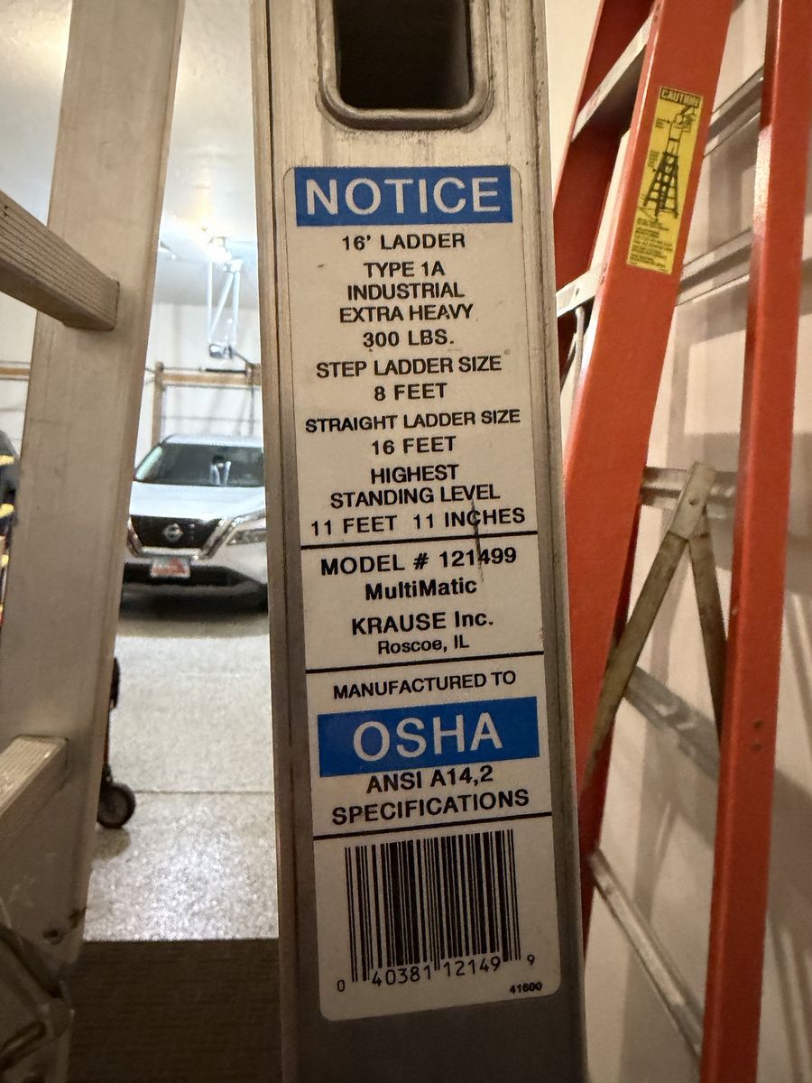 Krause Folding Ladder, 16 Ft.