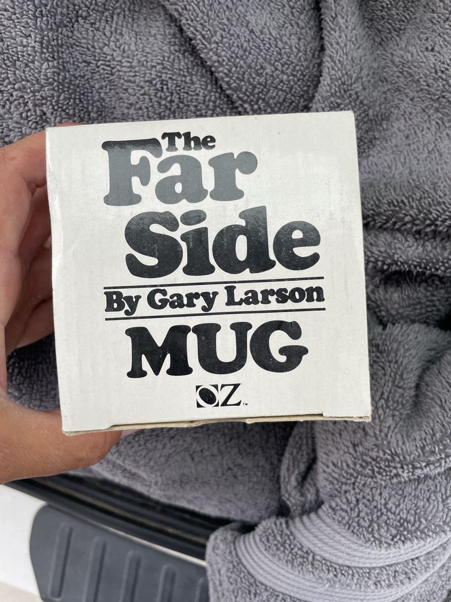 The Far Side by Gary Larson "Decaffeinated Coffee" Ceramic Mug - New in Box