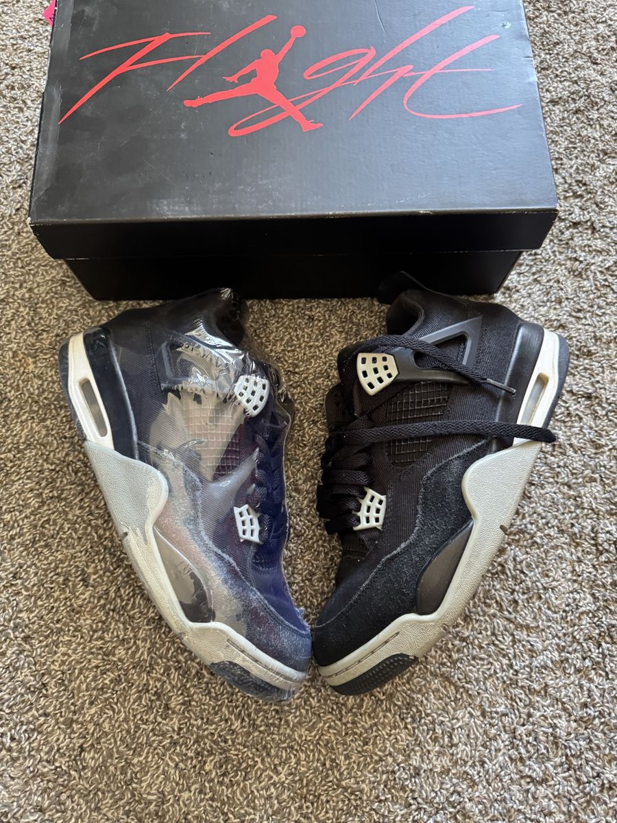 Jordan 4 black canvas