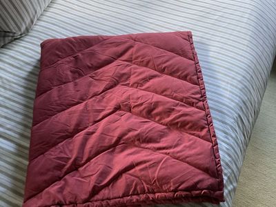 Vintage Down Quilted Coverlet Lap Blanket