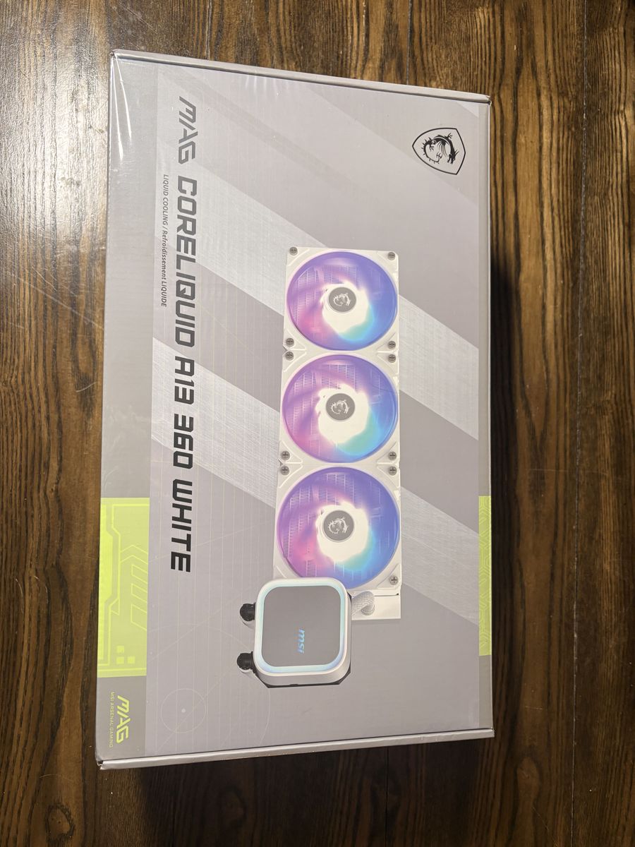 MSI MAG CORELIQUID A13 RGB 360mm All in One Liquid CPU Cooling Kit - White
