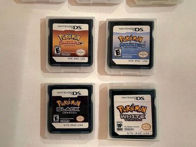 Nintendo DS Pokemon Video Game Cartridges Lot - HeartGold, SoulSilver, Platinum & More