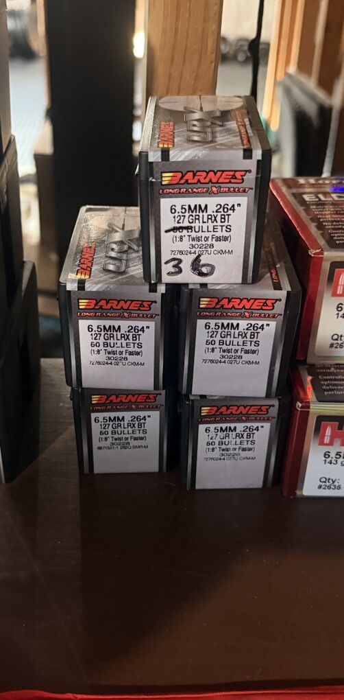 Barnes LRX Bullets 6.5MM, 127 Grain