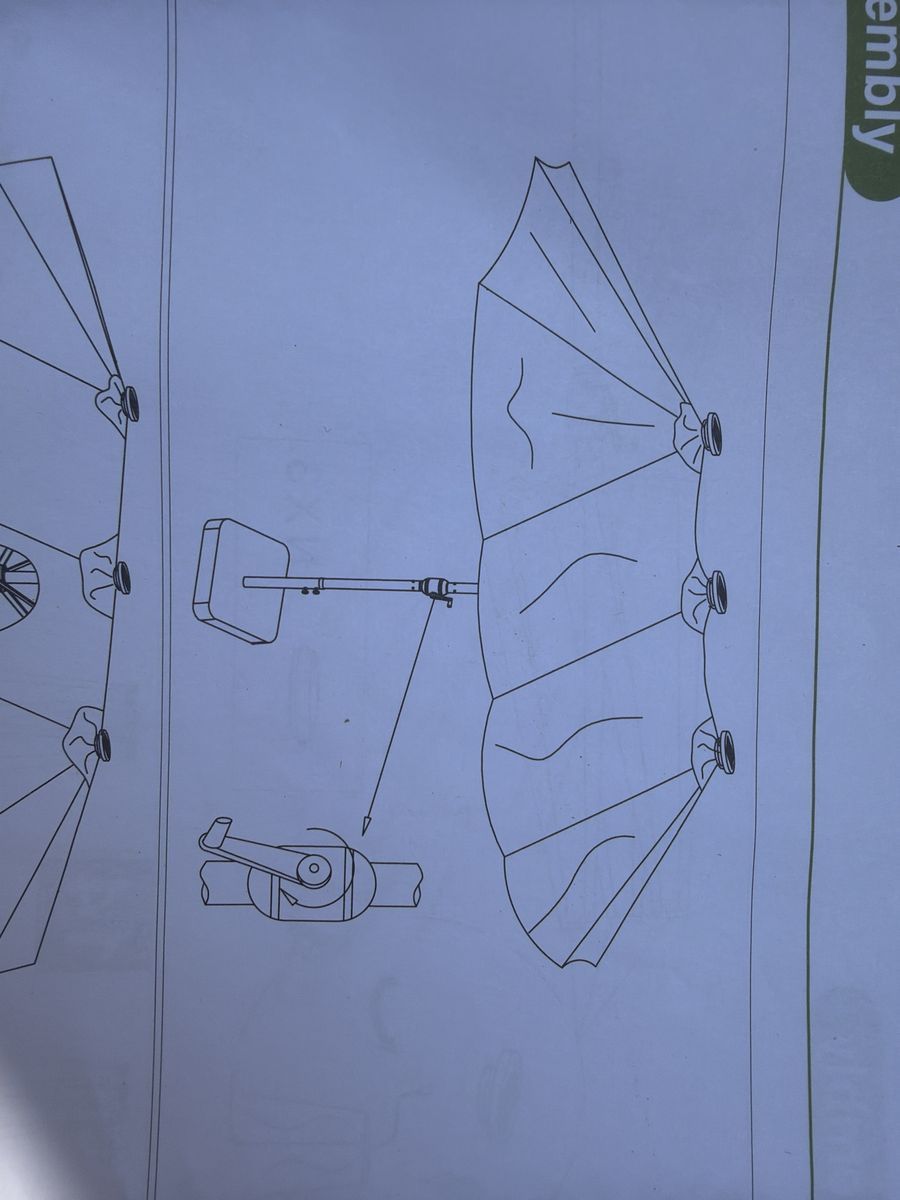 outdoor life 15 foot wide umbrella only   no base 