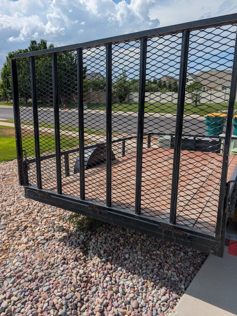 Used 2024 Utility Trailer 6 x 10 ft with Wood Deck and Expanded Metal Ramp/Gate