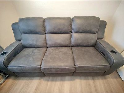 Matheus fabric power reclining sofa