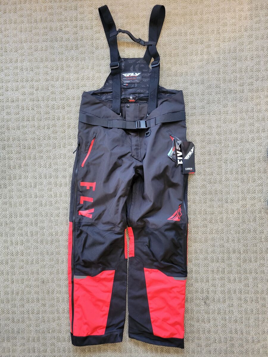 Fly 2X-Large Carbon Waterproof Snow Bib (Red)