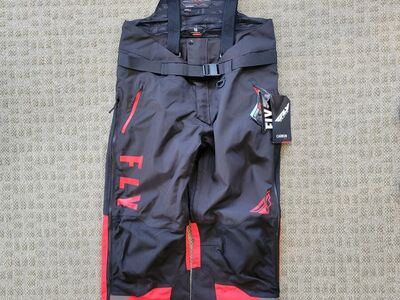 Fly 2X-Large Carbon Waterproof Snow Bib (Red)