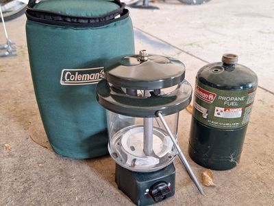 Coleman lantern and gas