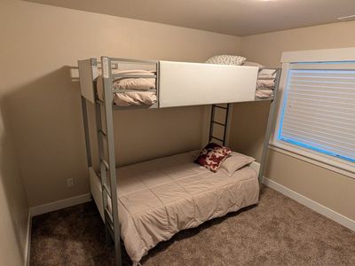 Sturdy Metal Bunk Beds - Silver Frame with Safety Panels