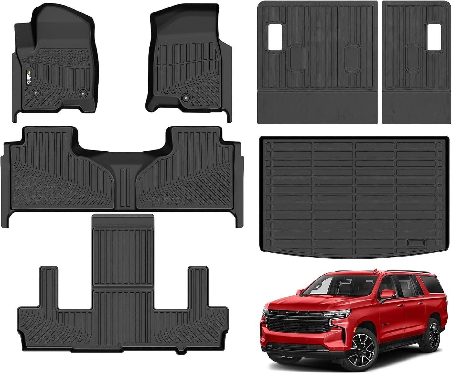 Wailtnb All Weather Floor Mats for Suburban