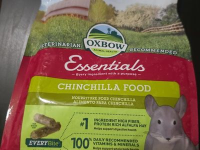 Oxbow Essentials Chinchilla Food, 3 lb, Veterinarian Recommended, High Fiber, No Artificials
