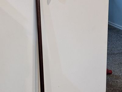 Classic Dark Wood Cane with Curved Handle - Support & Style