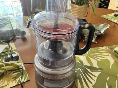 KitchenAid Food Processor Silver 3-Speed with Blade and Pusher Attachment