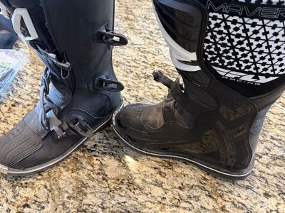 Fly Racing Maverick Dirt Bike Boots - Black, White accents, Durable MX Footwear Men’s Size 11