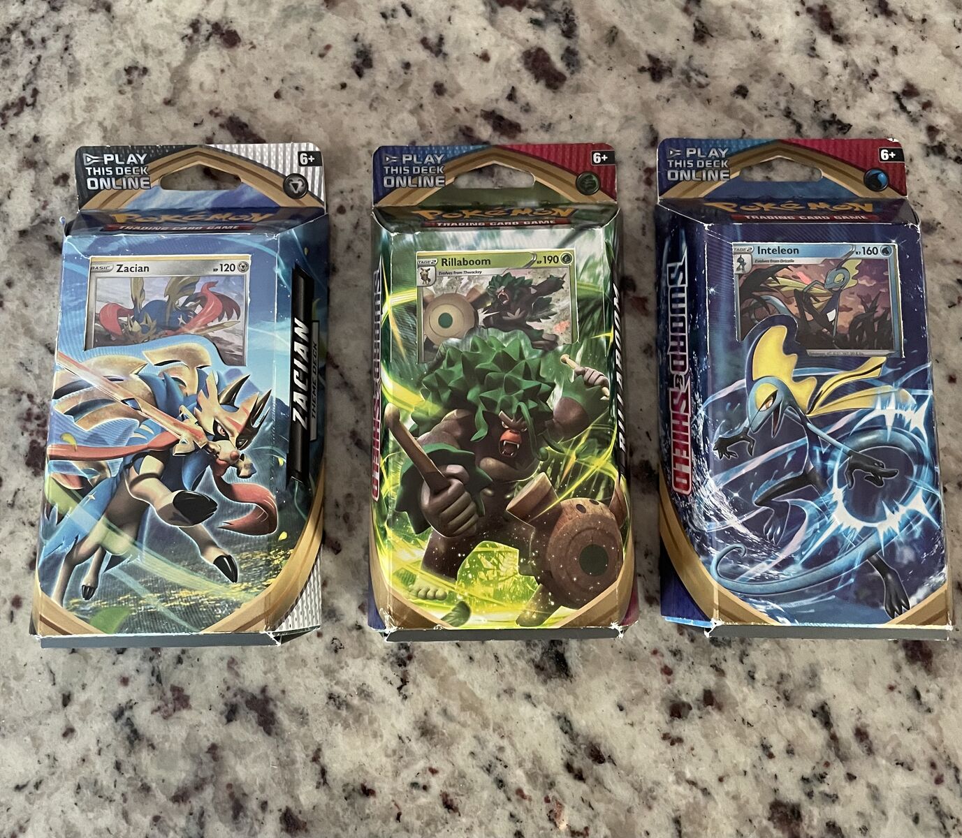 3 sealed Pokemon Sword and Shield theme decks