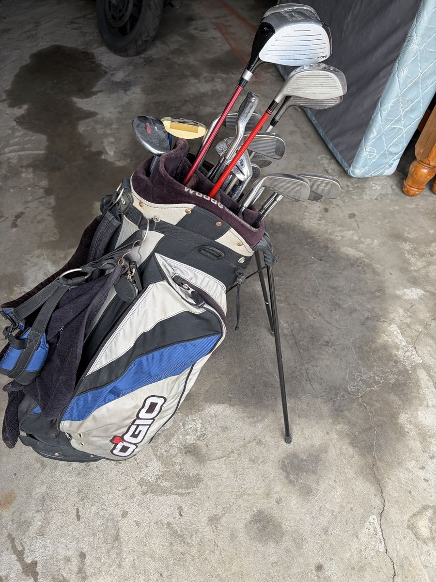 Ogio Golf Bag with Full Set of Used Golf Clubs - Drivers, Irons, Wedges