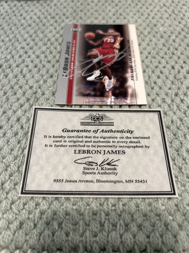Lebron James Autograph Upper Deck Rookie Signed RC